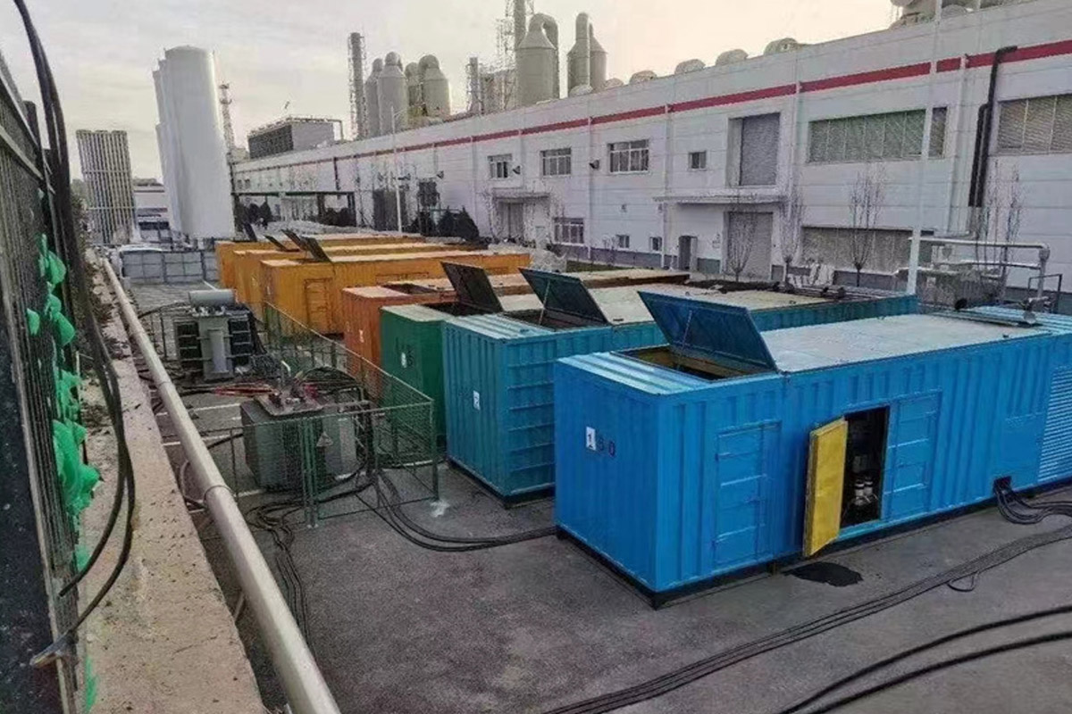 新都发电机租赁施工现场